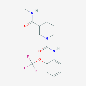 3-N-methyl-1-N-[2-(trifluoromethoxy)phenyl]piperidine-1,3-dicarboxamide