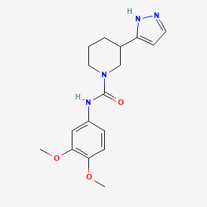 N-(3,4-dimethoxyphenyl)-3-(1H-pyrazol-5-yl)piperidine-1-carboxamide