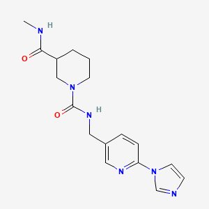 1-N-[(6-imidazol-1-ylpyridin-3-yl)methyl]-3-N-methylpiperidine-1,3-dicarboxamide