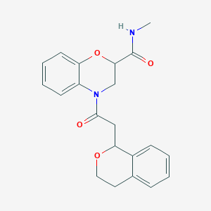 4-[2-(3,4-dihydro-1H-isochromen-1-yl)acetyl]-N-methyl-2,3-dihydro-1,4-benzoxazine-2-carboxamide