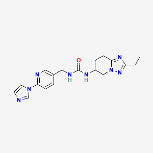 1-(2-Ethyl-5,6,7,8-tetrahydro-[1,2,4]triazolo[1,5-a]pyridin-6-yl)-3-[(6-imidazol-1-ylpyridin-3-yl)methyl]urea