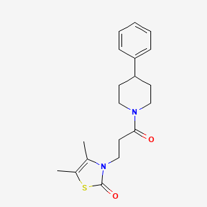 4,5-Dimethyl-3-[3-oxo-3-(4-phenylpiperidin-1-yl)propyl]-1,3-thiazol-2-one