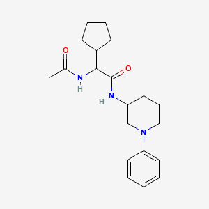 2-acetamido-2-cyclopentyl-N-(1-phenylpiperidin-3-yl)acetamide