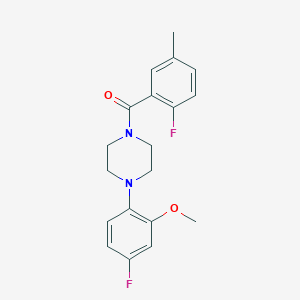 [4-(4-Fluoro-2-methoxyphenyl)piperazin-1-yl]-(2-fluoro-5-methylphenyl)methanone