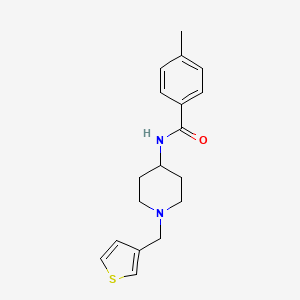 4-methyl-N-[1-(thiophen-3-ylmethyl)piperidin-4-yl]benzamide