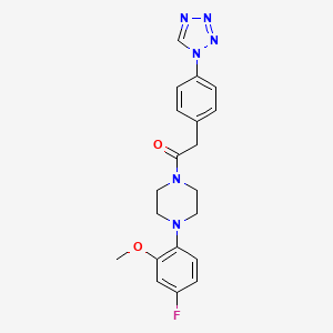 1-[4-(4-Fluoro-2-methoxyphenyl)piperazin-1-yl]-2-[4-(tetrazol-1-yl)phenyl]ethanone