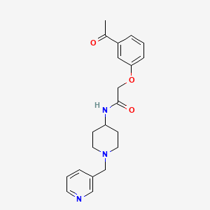 2-(3-acetylphenoxy)-N-[1-(pyridin-3-ylmethyl)piperidin-4-yl]acetamide