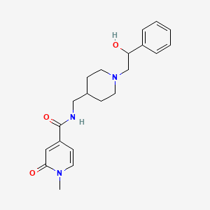 N-[[1-(2-hydroxy-2-phenylethyl)piperidin-4-yl]methyl]-1-methyl-2-oxopyridine-4-carboxamide