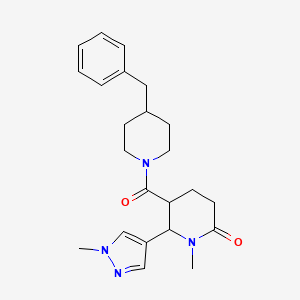 5-(4-Benzylpiperidine-1-carbonyl)-1-methyl-6-(1-methylpyrazol-4-yl)piperidin-2-one