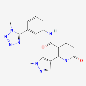 1-methyl-2-(1-methylpyrazol-4-yl)-N-[3-(1-methyltetrazol-5-yl)phenyl]-6-oxopiperidine-3-carboxamide