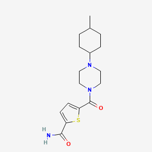 5-[4-(4-Methylcyclohexyl)piperazine-1-carbonyl]thiophene-2-carboxamide