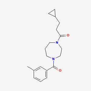 3-Cyclopropyl-1-[4-(3-methylbenzoyl)-1,4-diazepan-1-yl]propan-1-one