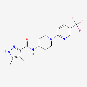 4,5-dimethyl-N-[1-[5-(trifluoromethyl)pyridin-2-yl]piperidin-4-yl]-1H-pyrazole-3-carboxamide