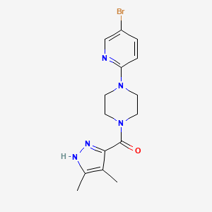 [4-(5-bromopyridin-2-yl)piperazin-1-yl]-(4,5-dimethyl-1H-pyrazol-3-yl)methanone