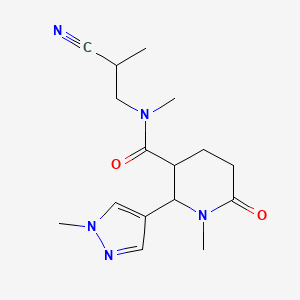 N-(2-cyanopropyl)-N,1-dimethyl-2-(1-methylpyrazol-4-yl)-6-oxopiperidine-3-carboxamide