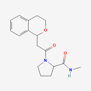 1-[2-(3,4-dihydro-1H-isochromen-1-yl)acetyl]-N-methylpyrrolidine-2-carboxamide