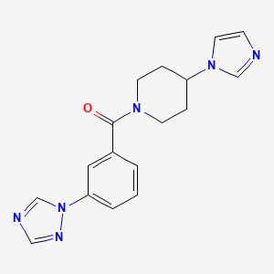 (4-Imidazol-1-ylpiperidin-1-yl)-[3-(1,2,4-triazol-1-yl)phenyl]methanone