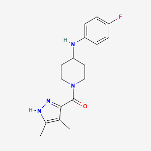 (4,5-dimethyl-1H-pyrazol-3-yl)-[4-(4-fluoroanilino)piperidin-1-yl]methanone