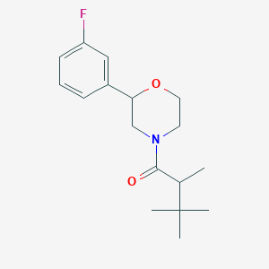 1-[2-(3-Fluorophenyl)morpholin-4-yl]-2,3,3-trimethylbutan-1-one