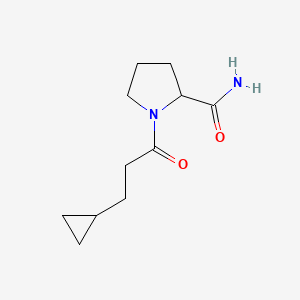 1-(3-Cyclopropylpropanoyl)pyrrolidine-2-carboxamide