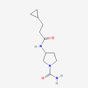 3-(3-Cyclopropylpropanoylamino)pyrrolidine-1-carboxamide