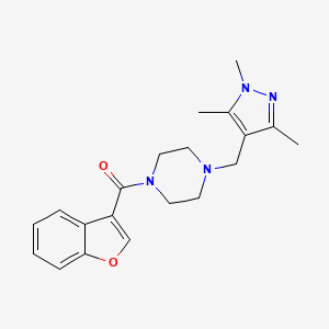 1-Benzofuran-3-yl-[4-[(1,3,5-trimethylpyrazol-4-yl)methyl]piperazin-1-yl]methanone