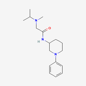 2-[methyl(propan-2-yl)amino]-N-(1-phenylpiperidin-3-yl)acetamide