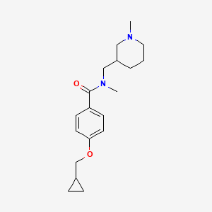 4-(cyclopropylmethoxy)-N-methyl-N-[(1-methylpiperidin-3-yl)methyl]benzamide