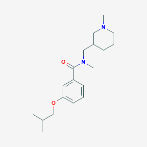 N-methyl-N-[(1-methylpiperidin-3-yl)methyl]-3-(2-methylpropoxy)benzamide