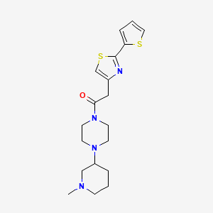 1-[4-(1-Methylpiperidin-3-yl)piperazin-1-yl]-2-(2-thiophen-2-yl-1,3-thiazol-4-yl)ethanone