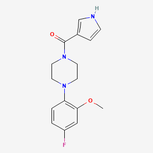 [4-(4-fluoro-2-methoxyphenyl)piperazin-1-yl]-(1H-pyrrol-3-yl)methanone