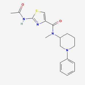 2-acetamido-N-methyl-N-(1-phenylpiperidin-3-yl)-1,3-thiazole-4-carboxamide