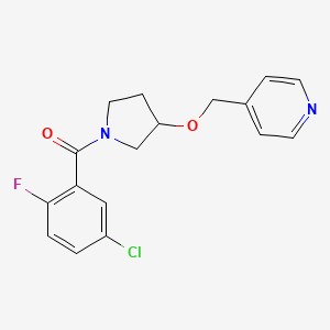 (5-Chloro-2-fluorophenyl)-[3-(pyridin-4-ylmethoxy)pyrrolidin-1-yl]methanone