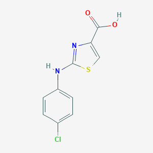 molecular formula C10H7ClN2O2S B071811 2-(4-Chloroanilino)-1,3-thiazole-4-carboxylic acid CAS No. 165682-82-6