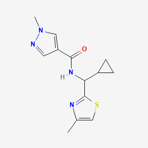 N-[cyclopropyl-(4-methyl-1,3-thiazol-2-yl)methyl]-1-methylpyrazole-4-carboxamide