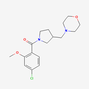 (4-Chloro-2-methoxyphenyl)-[3-(morpholin-4-ylmethyl)pyrrolidin-1-yl]methanone