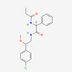 N-[2-[[2-(4-chlorophenyl)-2-methoxyethyl]amino]-2-oxo-1-phenylethyl]propanamide