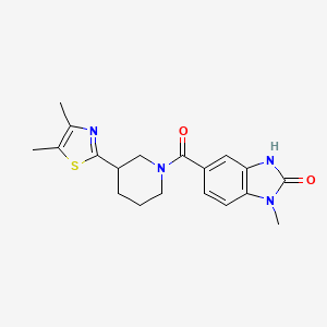 6-[3-(4,5-dimethyl-1,3-thiazol-2-yl)piperidine-1-carbonyl]-3-methyl-1H-benzimidazol-2-one