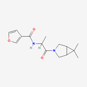 N-[1-(6,6-dimethyl-3-azabicyclo[3.1.0]hexan-3-yl)-1-oxopropan-2-yl]furan-3-carboxamide