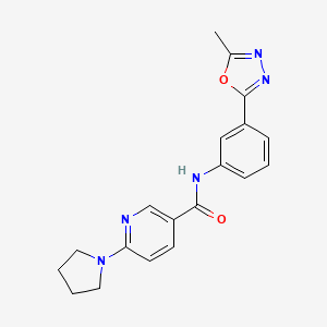 N-[3-(5-methyl-1,3,4-oxadiazol-2-yl)phenyl]-6-pyrrolidin-1-ylpyridine-3-carboxamide