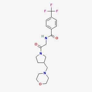 N-[2-[3-(morpholin-4-ylmethyl)pyrrolidin-1-yl]-2-oxoethyl]-4-(trifluoromethyl)benzamide