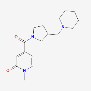 1-Methyl-4-[3-(piperidin-1-ylmethyl)pyrrolidine-1-carbonyl]pyridin-2-one