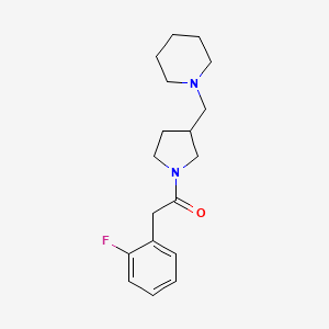 2-(2-Fluorophenyl)-1-[3-(piperidin-1-ylmethyl)pyrrolidin-1-yl]ethanone