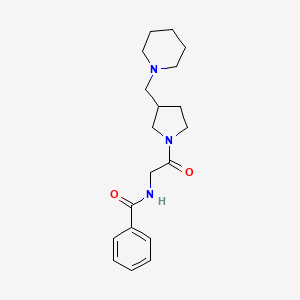 N-[2-oxo-2-[3-(piperidin-1-ylmethyl)pyrrolidin-1-yl]ethyl]benzamide