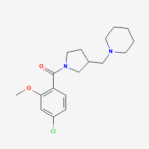 (4-Chloro-2-methoxyphenyl)-[3-(piperidin-1-ylmethyl)pyrrolidin-1-yl]methanone