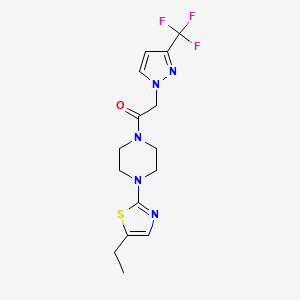 1-[4-(5-Ethyl-1,3-thiazol-2-yl)piperazin-1-yl]-2-[3-(trifluoromethyl)pyrazol-1-yl]ethanone