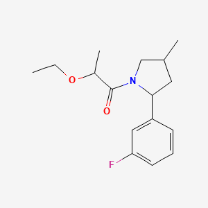 2-Ethoxy-1-[2-(3-fluorophenyl)-4-methylpyrrolidin-1-yl]propan-1-one