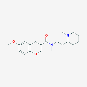 6-methoxy-N-methyl-N-[2-(1-methylpiperidin-2-yl)ethyl]-3,4-dihydro-2H-chromene-3-carboxamide