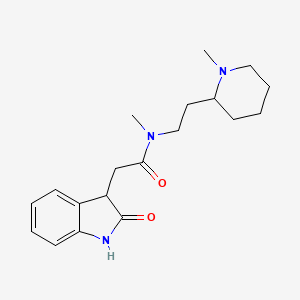 N-methyl-N-[2-(1-methylpiperidin-2-yl)ethyl]-2-(2-oxo-1,3-dihydroindol-3-yl)acetamide