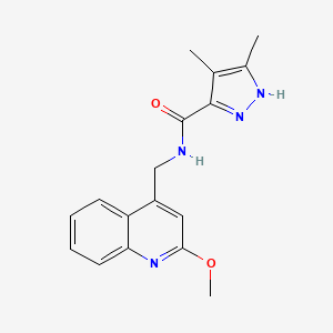 N-[(2-methoxyquinolin-4-yl)methyl]-4,5-dimethyl-1H-pyrazole-3-carboxamide